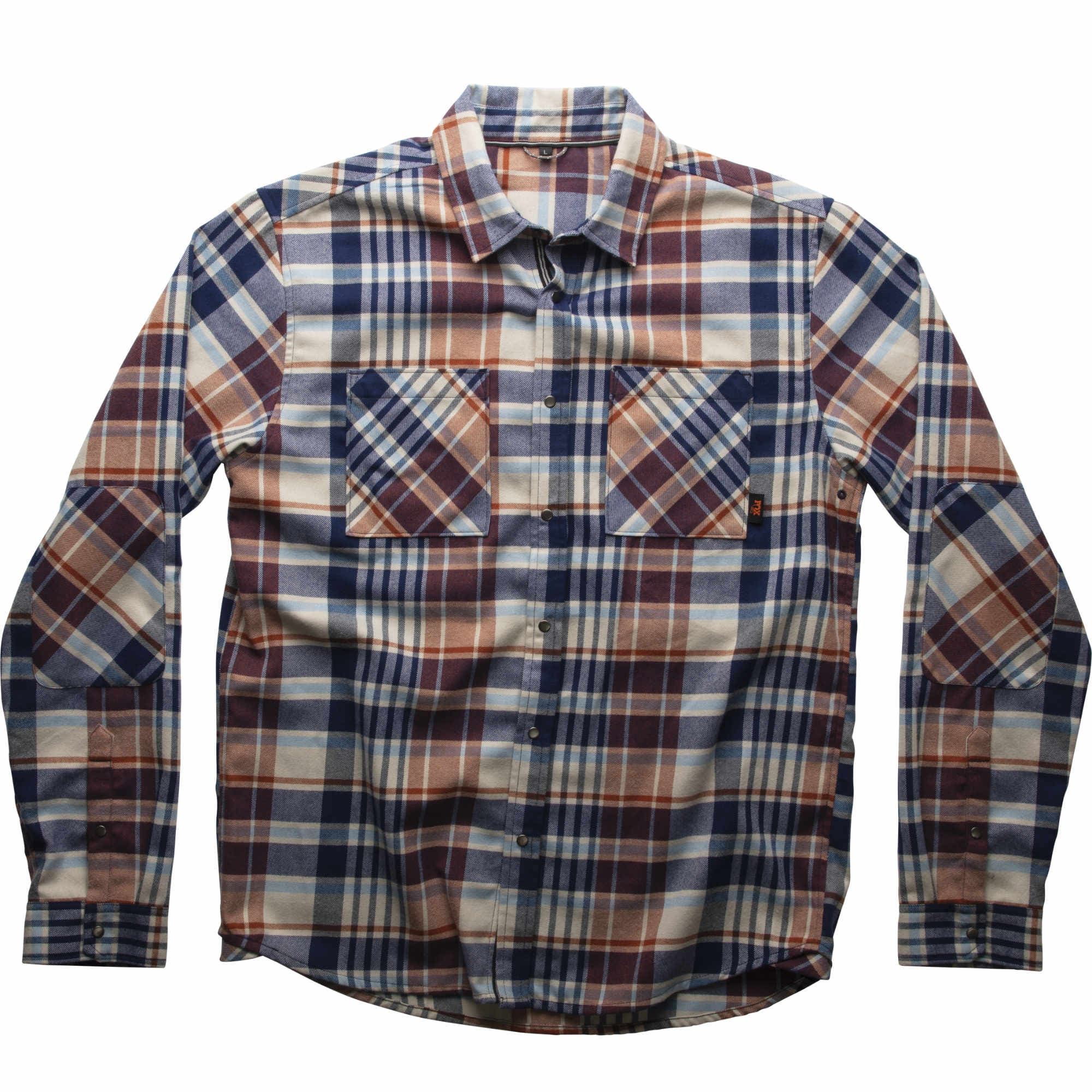 Fox Heavyday Long Sleeve Flannel Shirt Blue / Tan S | Silverfish UK